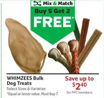 Pet Supplies Plus Whimzees Bulk Dog Treats offer