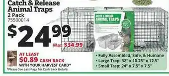 Rural King Catch & Release Animal Traps 2 Pack offer