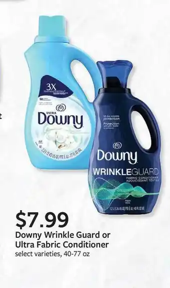Fareway Downy Wrinkle Guard Or Ultra Fabric Conditioner offer