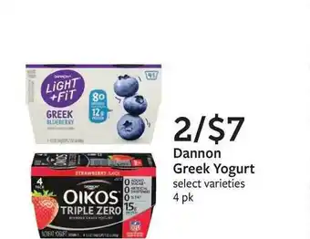 Fareway Dannon Greek Yogurt offer