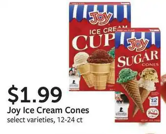 Fareway Joy Ice Cream Cones offer