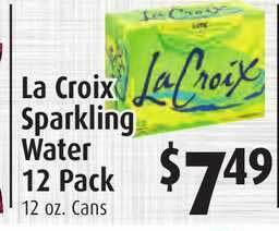 Gristedes La Croix Sparkling Water 12 Pack offer