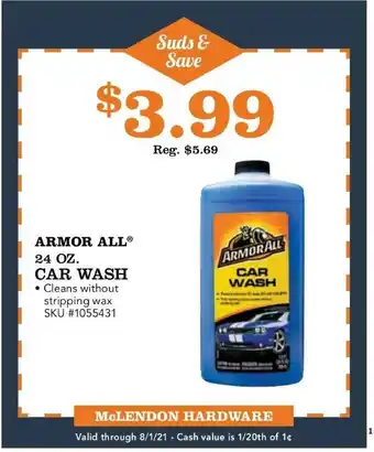 McLendon Armor All® 4 Oz. Car Wash offer
