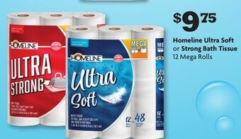 Family Dollar Homeline ultra soft or strong bath tissue offer