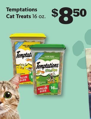 Family Dollar Temptations cat treats offer