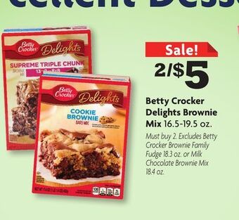 Family Dollar Betty crocker delights brownie mix offer