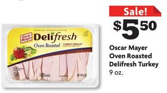 Family Dollar Oscar mayer oven roasted delifresh turkey offer