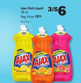 Family Dollar Ajax dish liquid offer