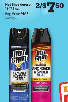 Family Dollar Hot shot aerosol offer