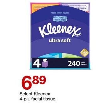 Target Select kleenex 4-pk. facial tissue offer