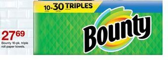 Target Bounty 10-pk. triple roll paper towels offer