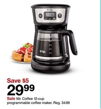 Target Mr. coffee 12-cup programmable coffee maker offer