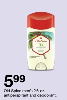 Target Old spice men's 2.6-oz. antiperspirant and deodorant offer