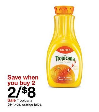 Target Tropicana 52-fl.-oz. orange juice offer