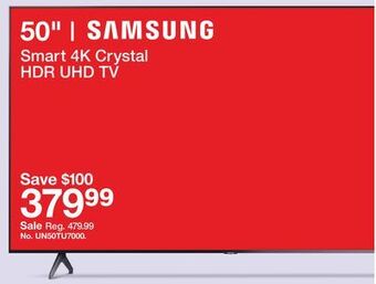 Target Smart 4k crystal hdr uhd tv offer