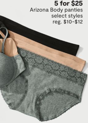 JC Penney Arizona body panties offer