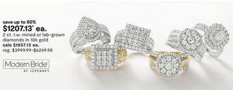 JC Penney 2 ct. t.w. mined or lab-grown diamonds in 10k gold offer