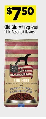 Dollar General Old glory® dog food offer