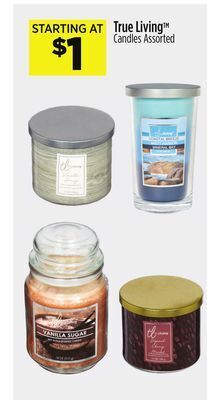 Dollar General True living™ candles offer