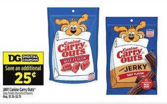 Dollar General Any canine carry outs® dog treats offer