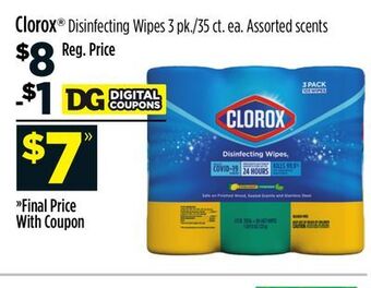 Dollar General Clorox® disinfecting wipes offer