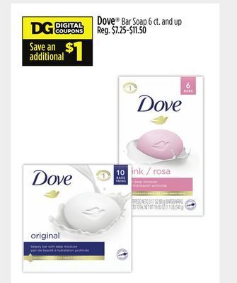 Dollar General Dove® bar soap offer