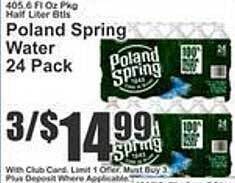 Key Food Poland spring water 24 pack offer