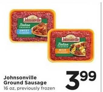 Cub Foods Johnsonville ground sausage offer