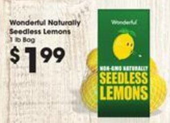 Kroger Wonderful Naturally Seedless Lemons offer