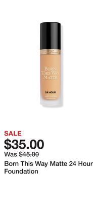 Ulta Beauty Born this way matte 24 hour foundation offer