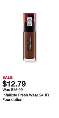Ulta Beauty Infallible fresh wear 24hr foundation offer
