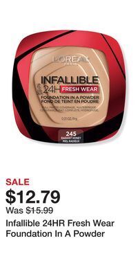 Ulta Beauty Infallible 24hr fresh wear foundation in a powder offer