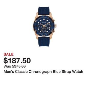 Belk Men's classic chronograph blue strap watch offer