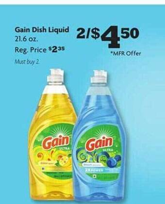 Family Dollar Gain dish liquid offer