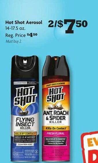 Family Dollar Hot shot aerosol offer