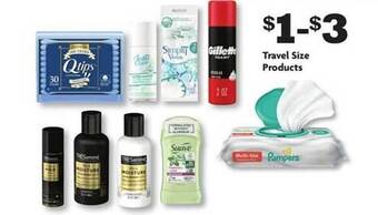 Family Dollar Travel size products offer