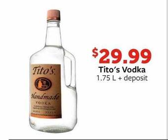 Fareway Tito's vodka offer