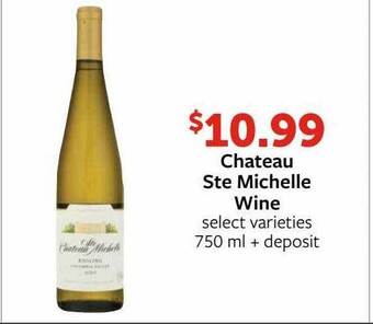 Fareway Chateau ste michelle wine offer