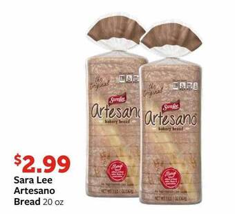 Fareway Sara lee artesano bread offer