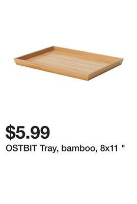 Ikea Ostbit tray, bamboo, 8x11 " offer