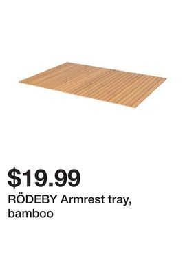Ikea Rödeby armrest tray, bamboo offer