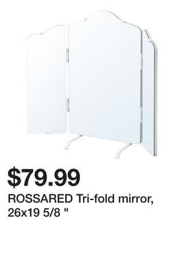 Ikea Rossared tri-fold mirror, 26x19 5/8 " offer