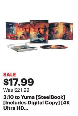 Best Buy 3:10 to yuma [steelbook] [includes digital copy] [4k ultra hd blu-ray/blu-ray] [only @ best buy] [2007] offer