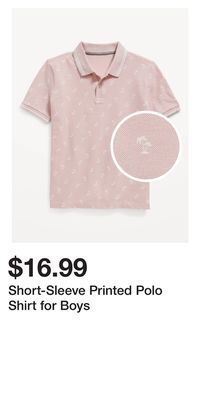 Old Navy Short-sleeve printed polo shirt for boys offer