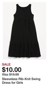 Old Navy Sleeveless rib-knit swing dress for girls offer