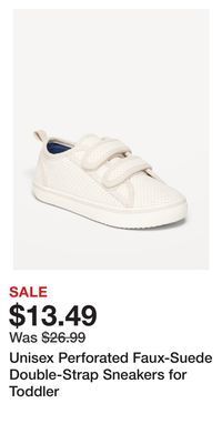 Old Navy Unisex perforated faux-suede double-strap sneakers for toddler offer