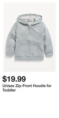 Old Navy Unisex zip-front hoodie for toddler offer