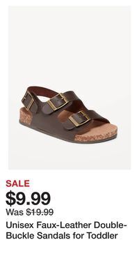 Old Navy Unisex faux-leather double-buckle sandals for toddler offer