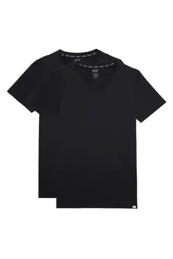 Diesel Two-pack v-neck t-shirts with d patch offer