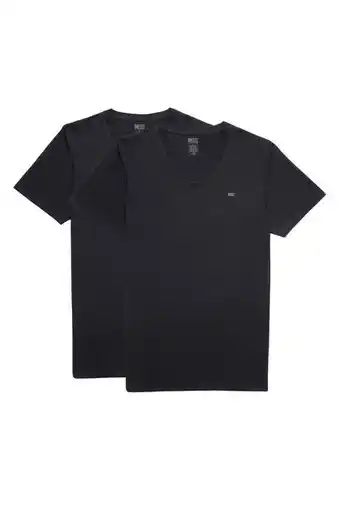 Diesel Two-pack v-neck t-shirts with logo print offer